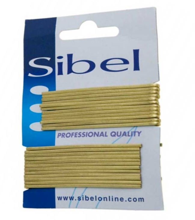 Невидимки SIbel 70 мм., медно-бежевые, гладкие, 24 шт., арт. 940017052