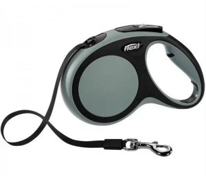 Поводок-рулетка для собак Flexi New Comfort tape L 8 м., 50 кг., серый, арт. 02843 8  (02843 8)