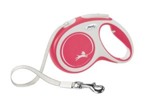 Поводок-рулетка для собак Flexi New Comfort tape M 5 м., 25 кг., красный, арт. 04362 2  (04362 2)