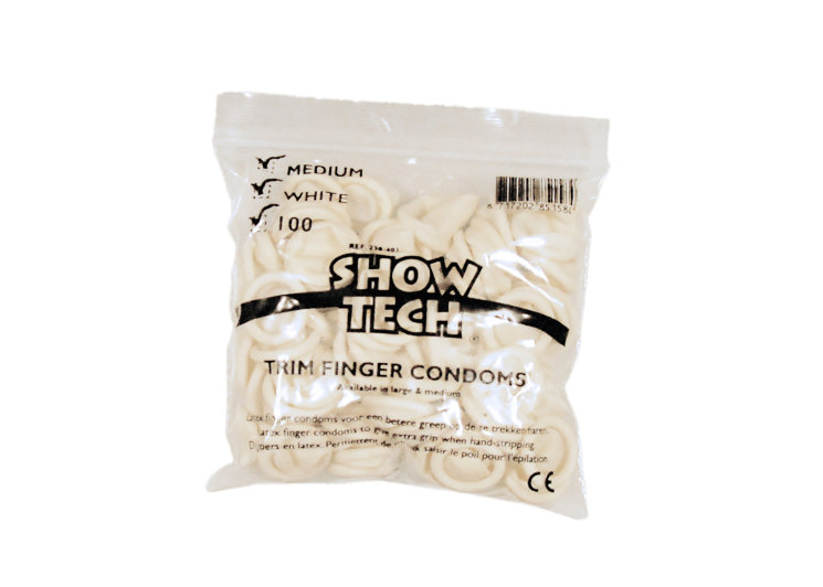 Напальчники белые для тримминга, Finger Condoms Large White размер L, 100 шт., арт. 23STE029