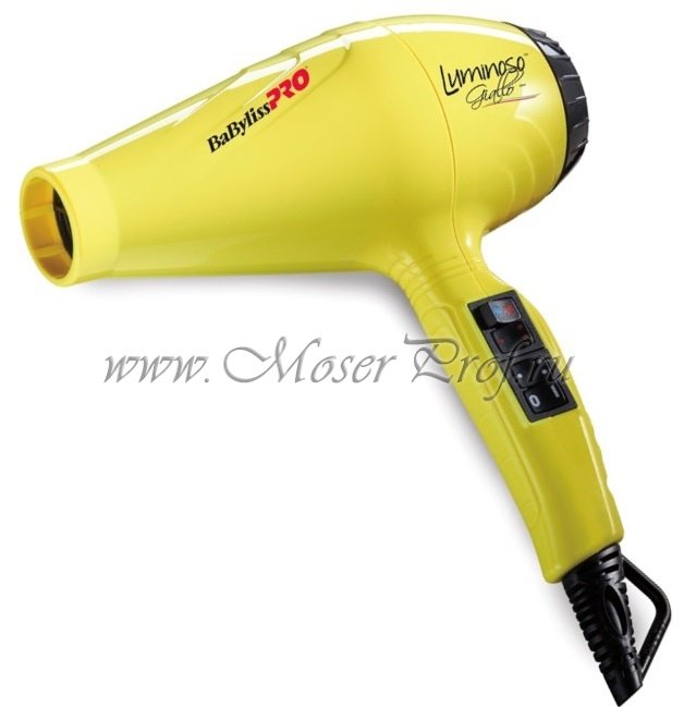 Профессиональный фен BaByliss PRO Luminoso Giallo Ionic 2100W, арт. BAB6350IYE