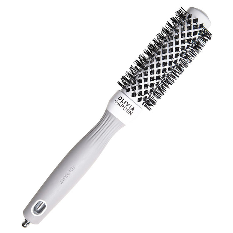 Термобрашинг Olivia Garden Expert Blowout Shine White&Grey с нейлоновой щетиной 25 мм., арт. ID2003/OGBCI25