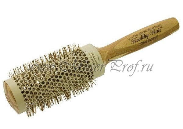 Термобрашинг Olivia Garden Healthy Hair Ceramic + ion бамбуковый, с нейлоновой щетиной 43 мм., арт. OGBHHT43