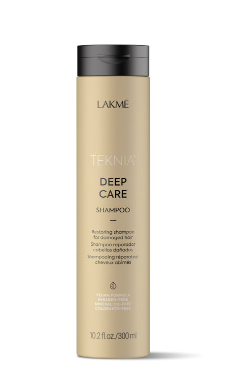 Шампунь восстанавливающий для сухих или поврежденных волос LAKME Teknia Deep Care Shampoo, 300 мл., арт. 44712