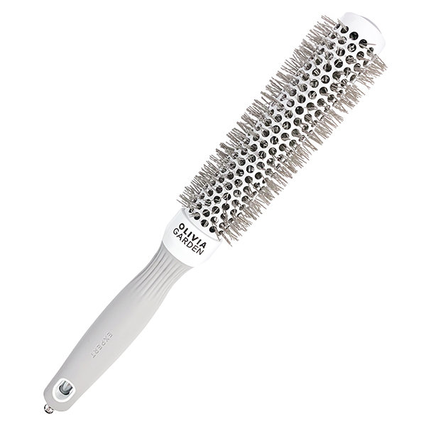Термобрашинг Olivia Garden Expert Blowout Speed XL Wavy Bristles White&Grey с нейлоновой щетиной 25 мм., арт. ID2024/OGBCI25 XL