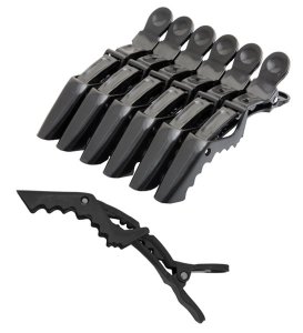 Зажимы для волос Harizma Medium, усиленные, 6 шт., черные, арт. h10903-15  (h10903-15)