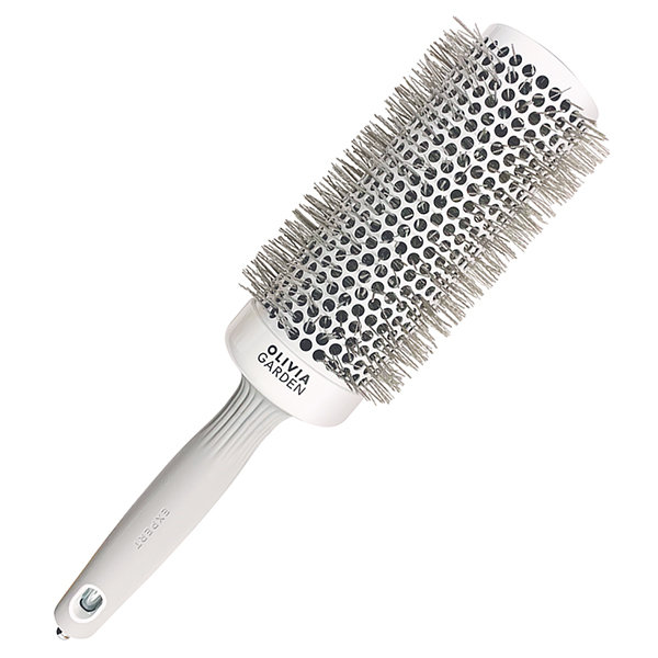 Термобрашинг Olivia Garden Expert Blowout Speed XL Wavy Bristles White&Grey с нейлоновой щетиной 55 мм., арт. ID2027/OGBCI55 XL