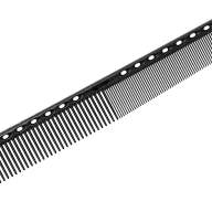 Расческа для стрижки с линейкой черная, 21,5 см., арт. YS-G35 soft carbon		
