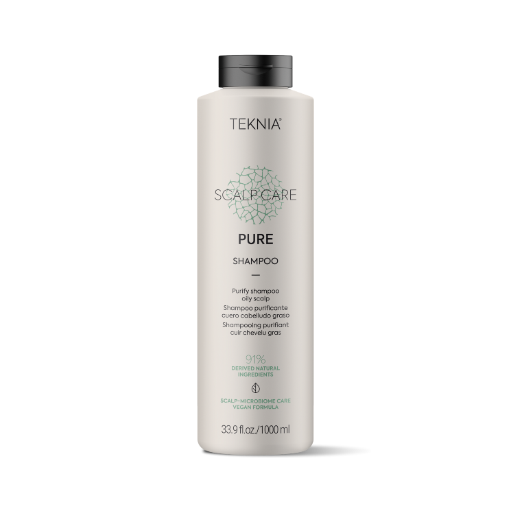 Шампунь мицеллярный, глубоко очищающий для жирной кожи Teknia Scalp Care Pure Shampoo, 1000 мл., арт. 44331