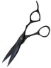 Парикмахерские ножницы Mizutani FIT PUFFIN BLACK, прямые 6,5", арт. FIT PUFF BL-6,5