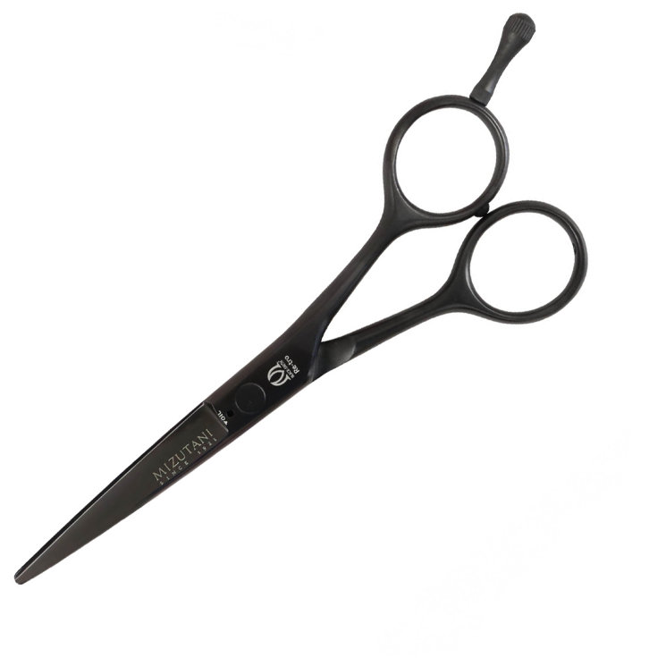 Парикмахерские ножницы Mizutani Re-tro Titanium Black прямые 6,0", арт. RETRO-T-6,0 Left