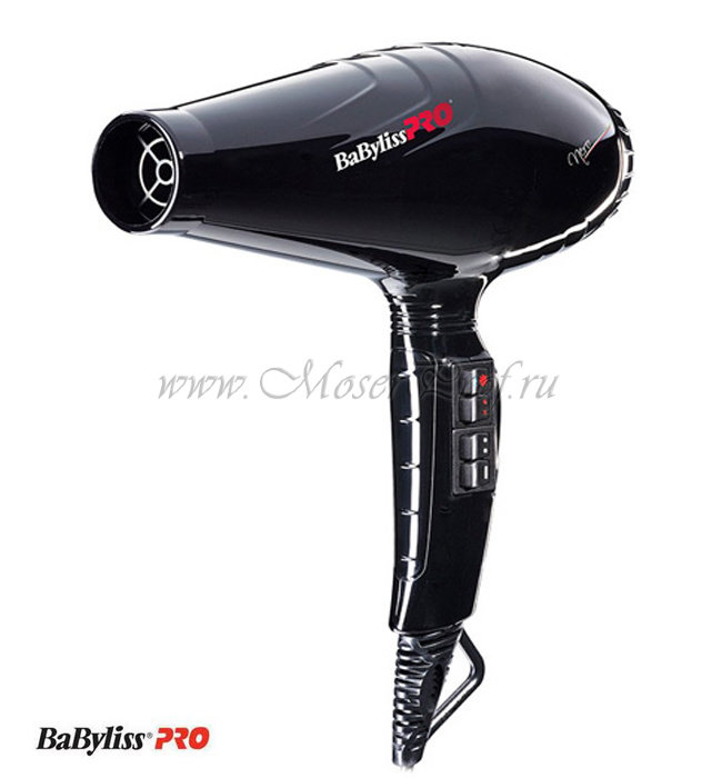 Профессиональный фен BaByliss PRO Luminoso Nero Ionic 2100W, арт. BAB6350IBE