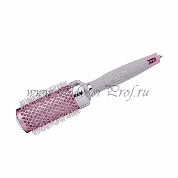 Термобрашинг Olivia Garden Nano Thermic Ceramic +Ion с нейлоновой щетиной, сер/розов., 44 мм., арт. PR-NT1PC-TH044-TP20