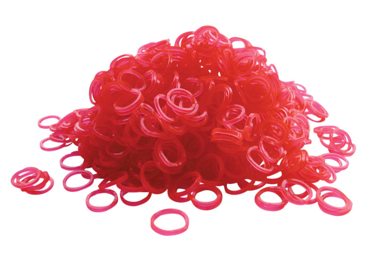 Резинки латексные Show Tech Pink Latex Bands розовые 1000 шт., арт. 65STE091