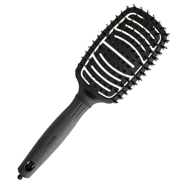 Массажная щетка продувная Olivia Garden Expert Care Flex Boar & Nylon Bristles Black Label с комбинированной щетиной, арт. ID2132/BR-BL1PC-FLCOM