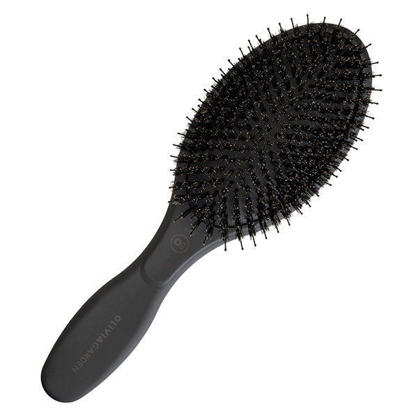 Массажная щетка для волос Olivia Garden Expert Care Oval Boar & Nylon Bristles Black Label с комбинированной щетиной, овальная, арт. ID2133/BR-BL1PC-SUCOM